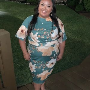 Size 20 - Boo Hoo Dress - Green Floral